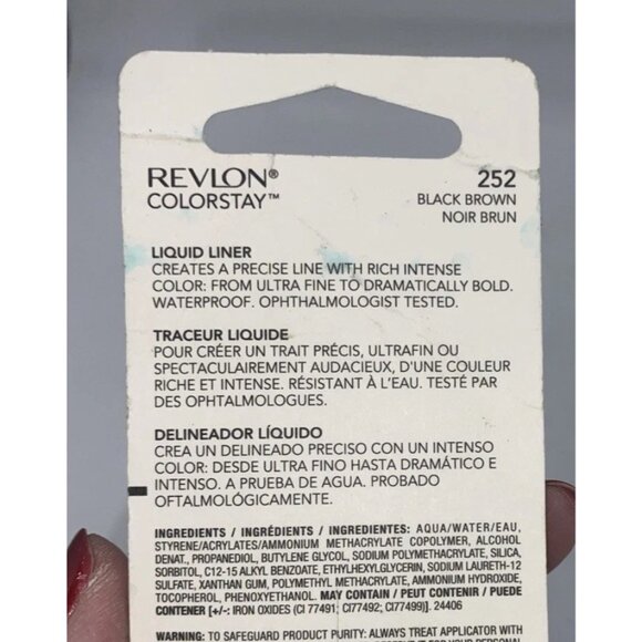 NEW Revlon ColorStay Liquid Eyeliner 252 Black Brown 16HR Waterproof Eye Liner - Picture 9 of 9